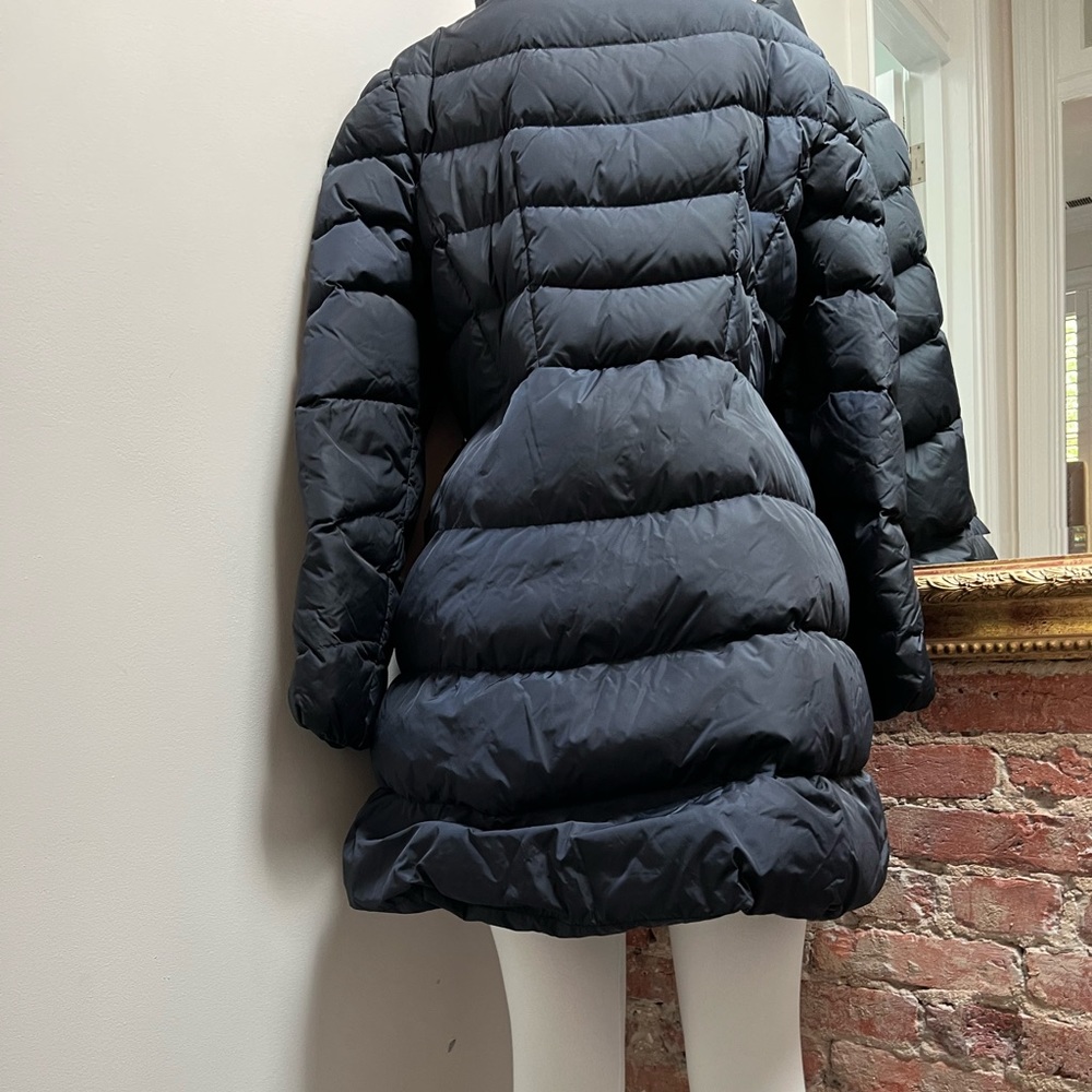 MONCLER  navy blue puffer coat with cowl neck - Picture 12 of 16